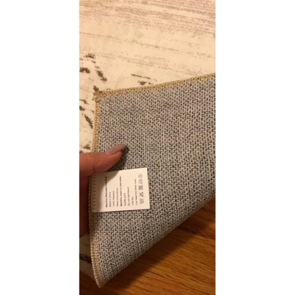 New 5x7 Washable Area Rug, Boho Farmhouse Non-Slip Carpet for Home & Room Decor